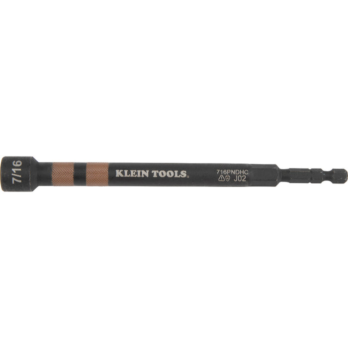 Klein Tools 716PNDHC 7/16-Inch Hollow Magnetic Color-Coded Power Nut Driver - Edmondson Supply