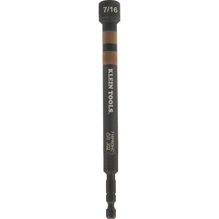 Klein Tools 716PNDHC 7/16-Inch Hollow Magnetic Color-Coded Power Nut Driver - Edmondson Supply