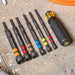 Klein Tools 32950 Hollow Magnetic Color-Coded Ratcheting Power Nut Drivers, 7-Piece - Edmondson Supply