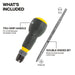 Klein Tools 32960A Fastbit Tru-Grip Screwdriver, Phillips, Slotted Bits - Edmondson Supply