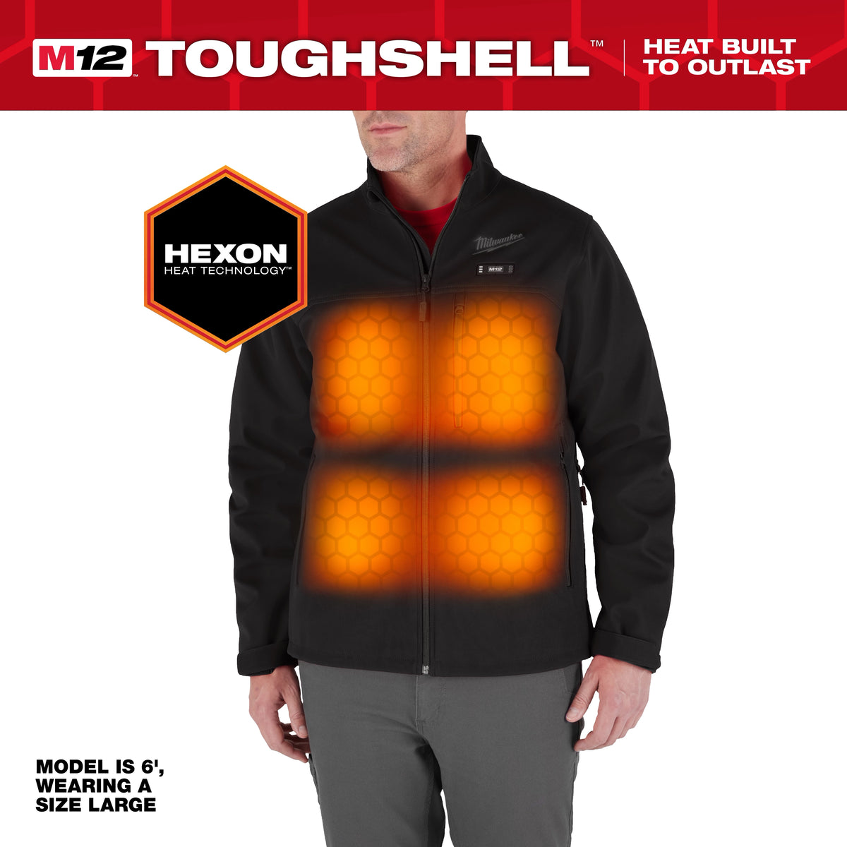 Milwaukee M100B-212X M12™ Heated TOUGHSHELL™ Work Jacket (Black, Size 2XL) - Edmondson Supply