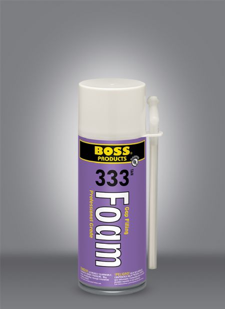 Boss Products 333 Gap Filling Triple Expanding Foam Straw Grade, 12 oz Can - Edmondson Supply