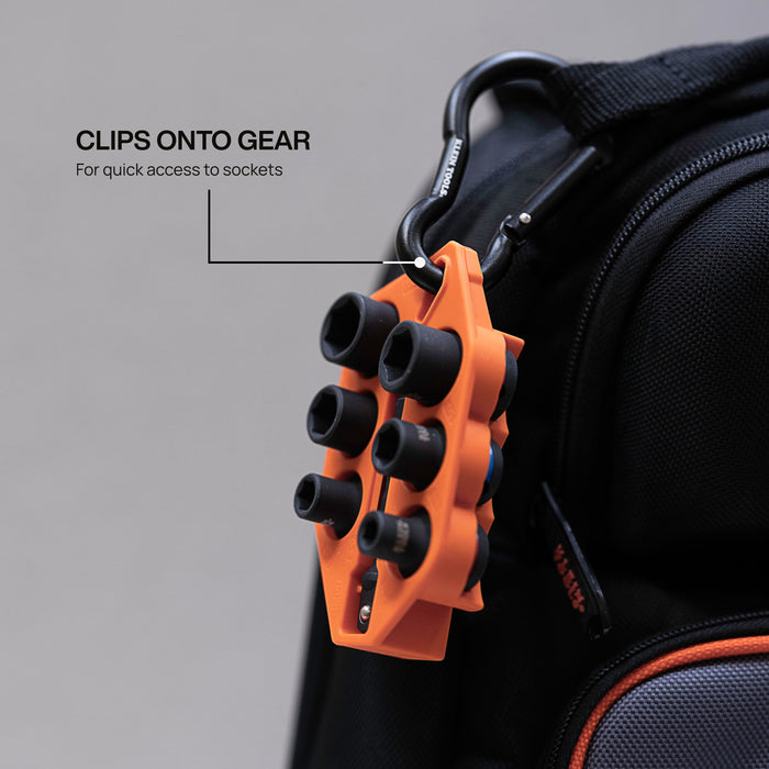 Klein Tools 33808 Grab-And-Go Impact Socket Set, SAE, 7-Piece - Edmondson Supply