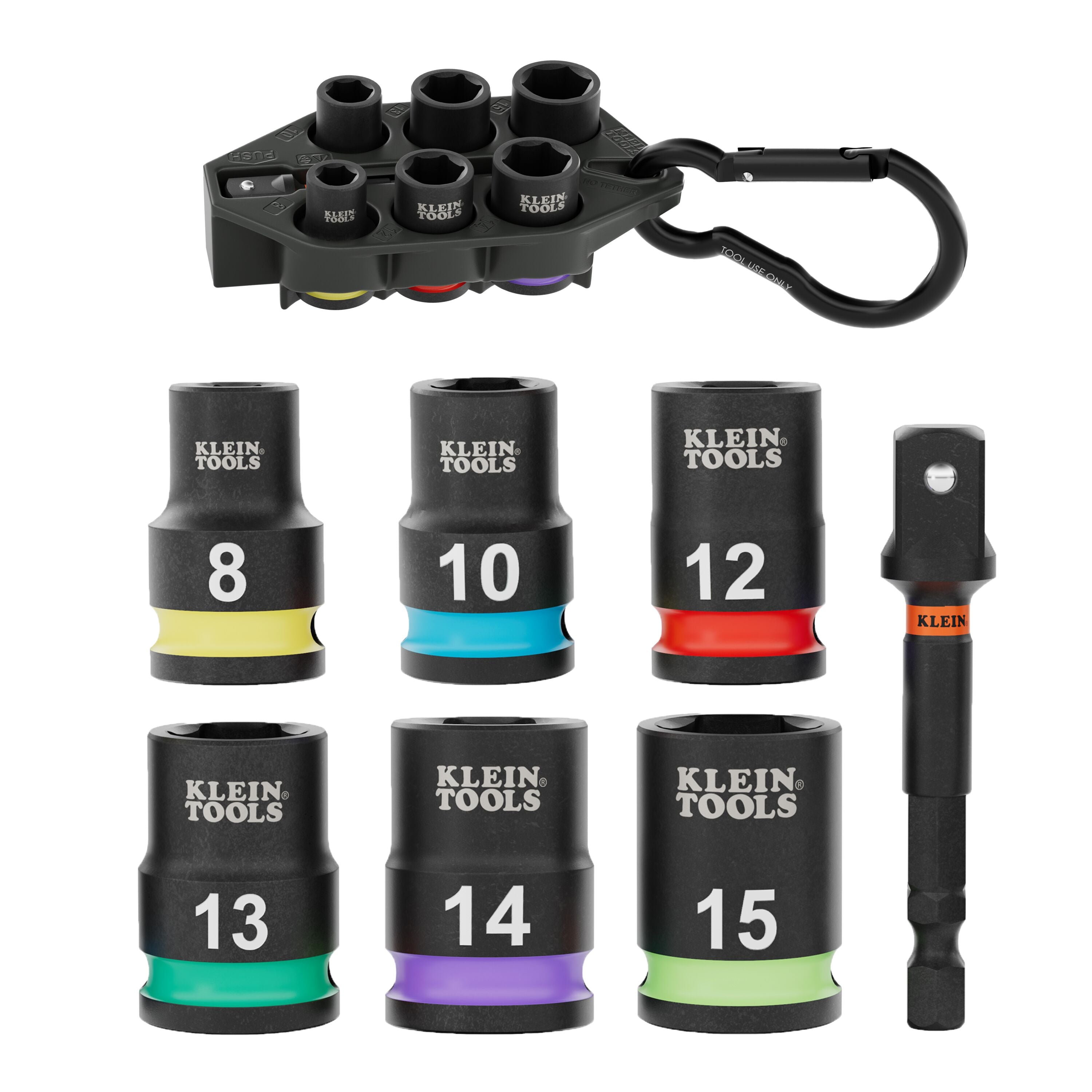 Klein Tools 33808M Grab-And-Go Impact Socket Set, Metric, 7-Piece - Edmondson Supply