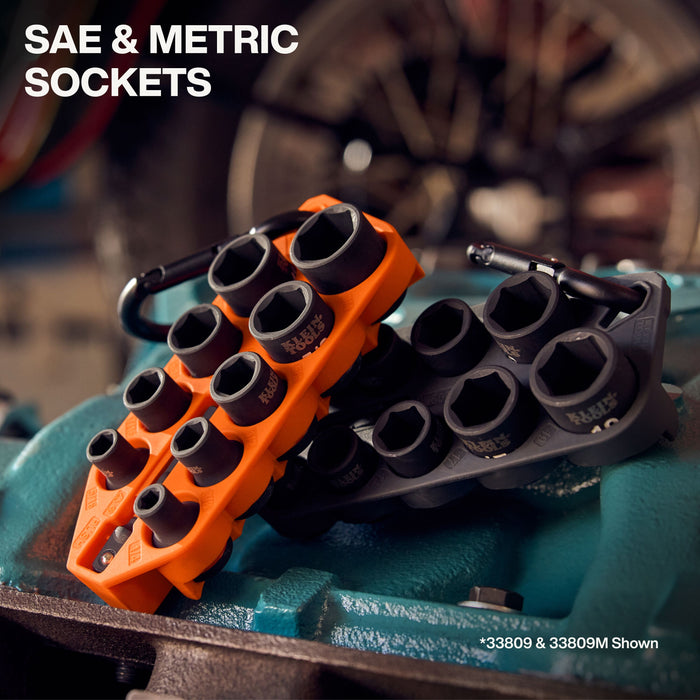 Klein Tools 33808M Grab-And-Go Impact Socket Set, Metric, 7-Piece - Edmondson Supply