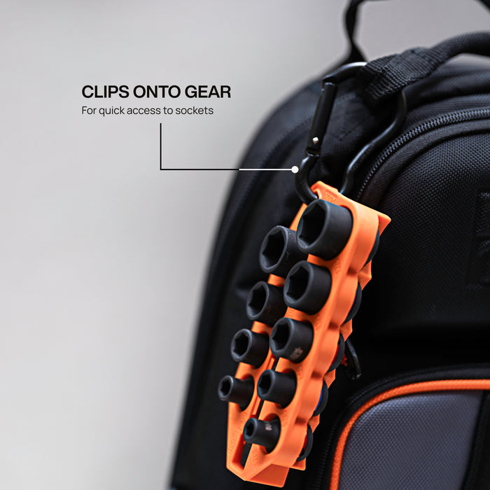 Klein Tools 33809 Grab-And-Go Impact Socket Set, SAE, 10-Piece - Edmondson Supply