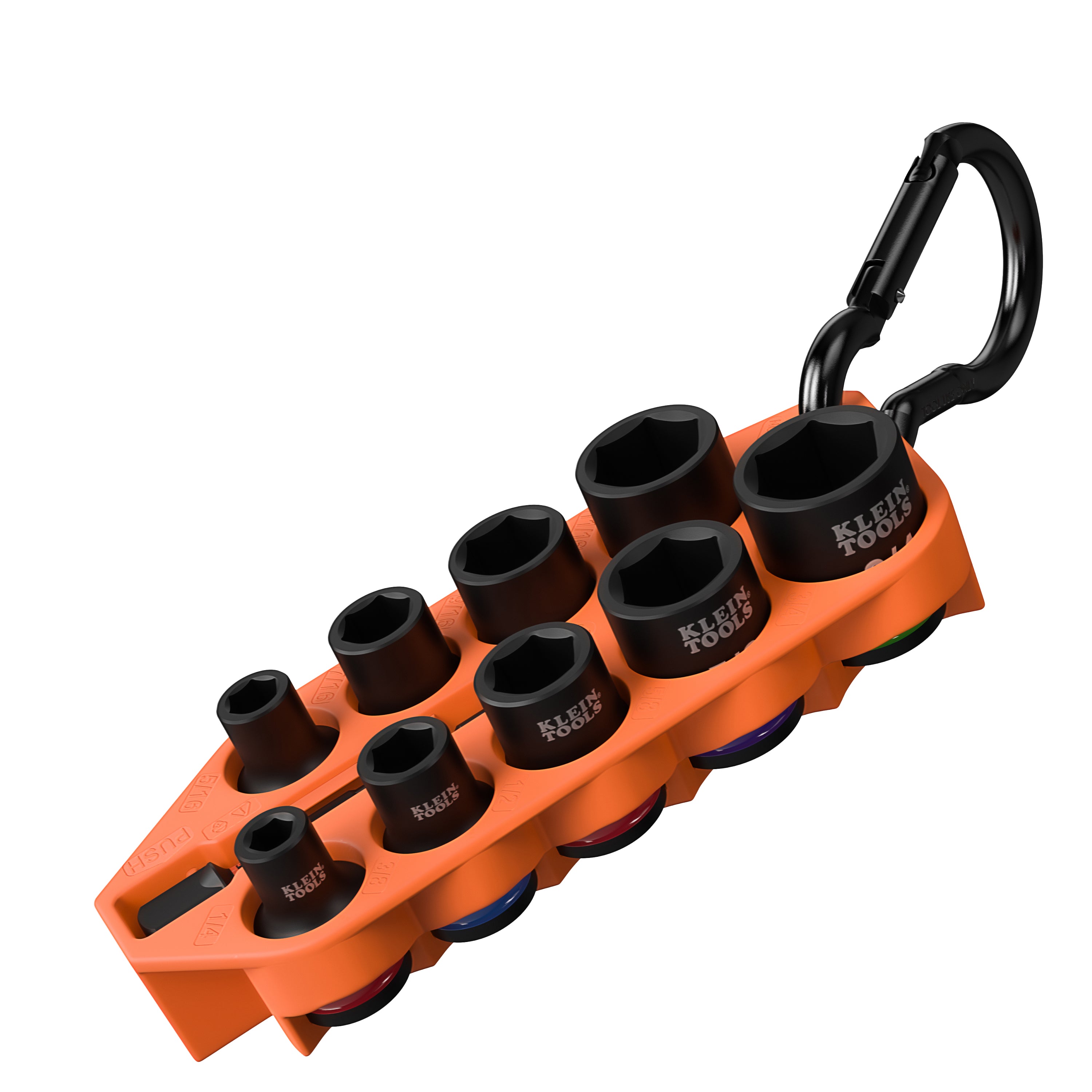Klein Tools 33809 Grab-And-Go Impact Socket Set, SAE, 10-Piece - Edmondson Supply