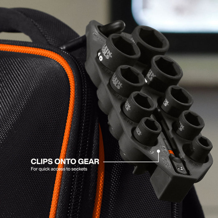 Klein Tools 33809M Grab-And-Go Impact Socket Set, Metric, 10-Piece - Edmondson Supply