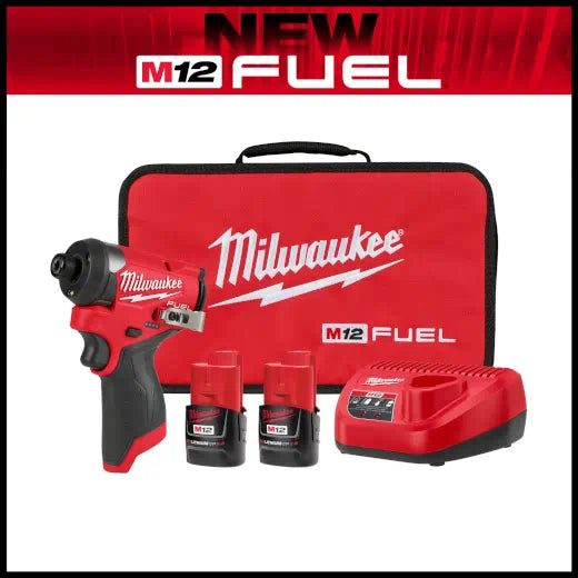 Milwaukee 3453-22 M12 FUEL™ 1/4" Hex Impact Driver Kit - Edmondson Supply