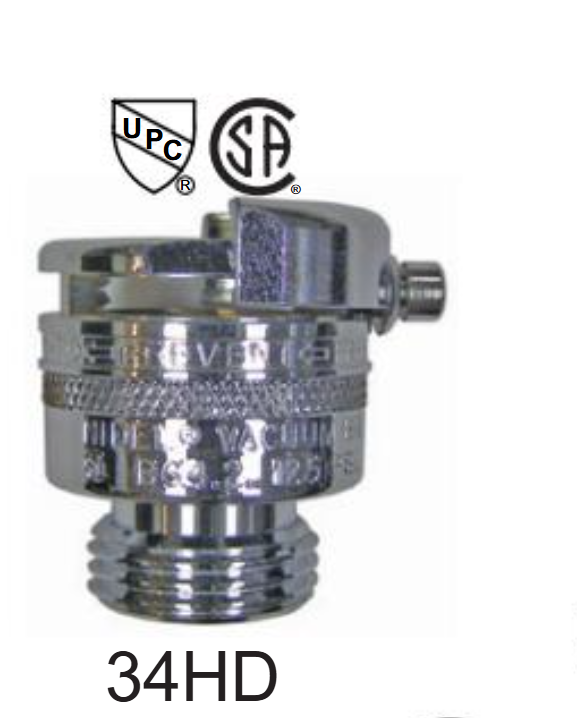 Woodford 34HD-BR Model 34 HD Vacuum Breaker, Brass - Edmondson Supply