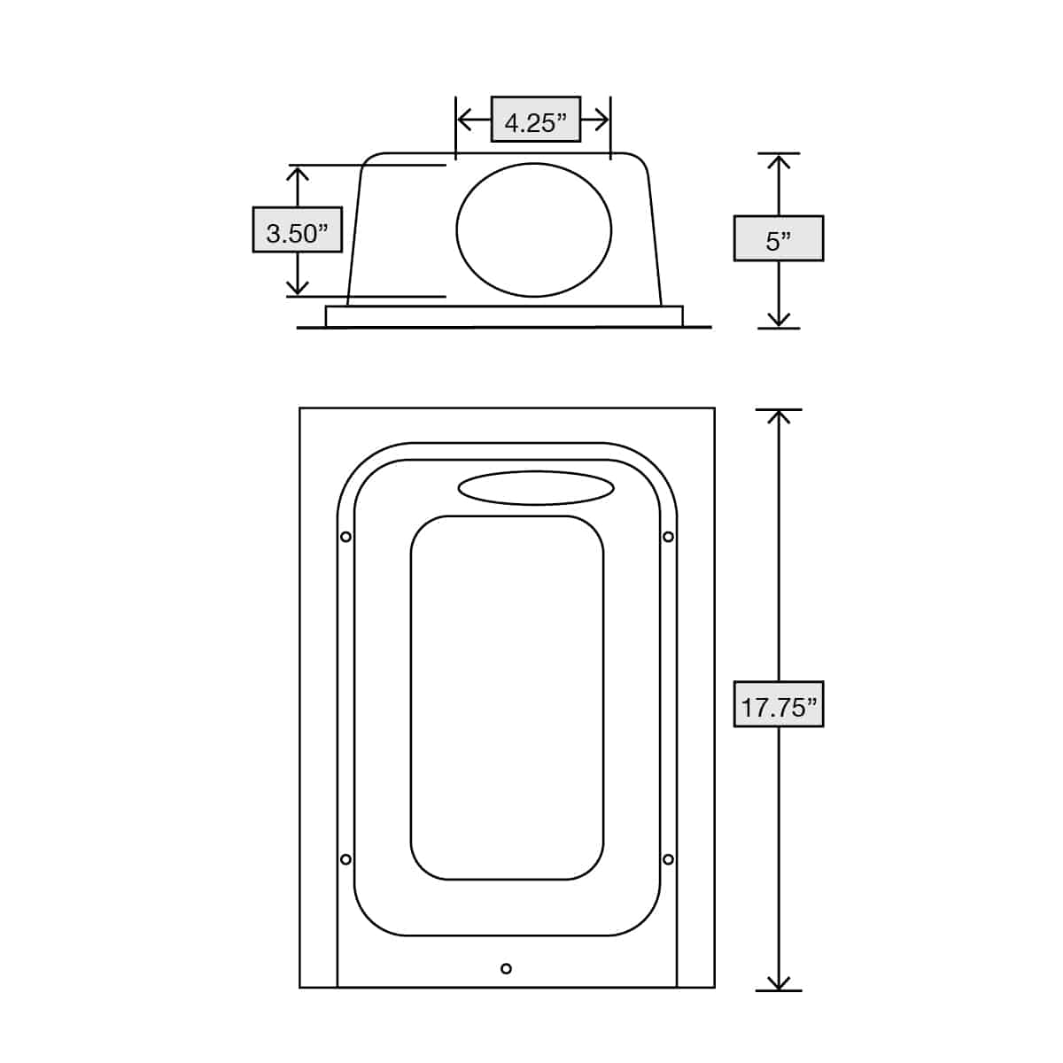 Dundas Jafine MDRB Metal Recessed Dryer Vent Box (For 4" Duct) - Edmondson Supply