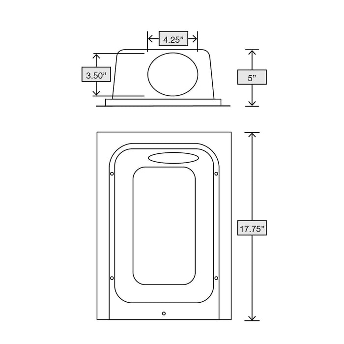 Dundas Jafine MDRB Metal Recessed Dryer Vent Box (For 4" Duct) - Edmondson Supply