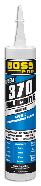 Boss Products 370 HVAC Silicone Sealant, 10.1 oz Cartridge, Clear - Edmondson Supply