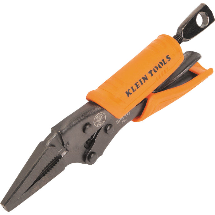 Klein Tools 38610 Long Nose Locking Pliers, 4-Inch - Edmondson Supply