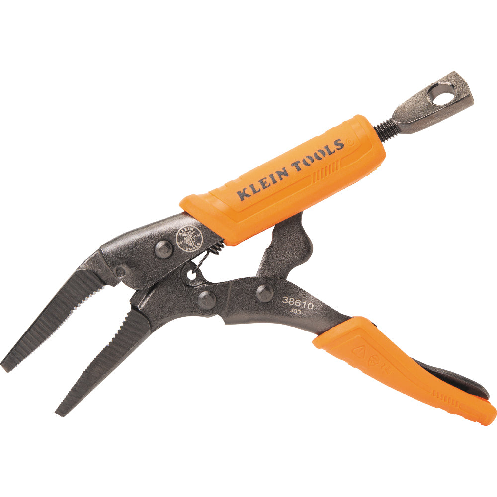 Klein Tools 38610 Long Nose Locking Pliers, 4-Inch - Edmondson Supply