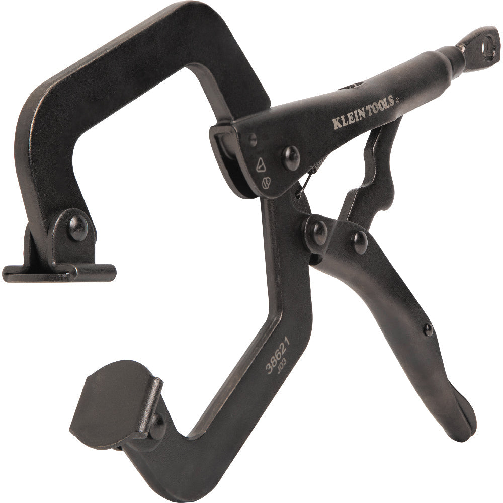 Klein Tools 38621 C-Clamp Locking Pliers With Swivel Jaws, 9-Inch - Edmondson Supply
