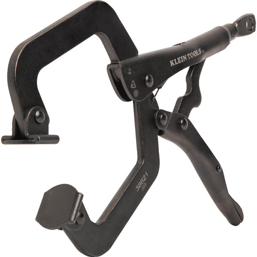 Klein Tools 38621 C-Clamp Locking Pliers With Swivel Jaws, 9-Inch - Edmondson Supply