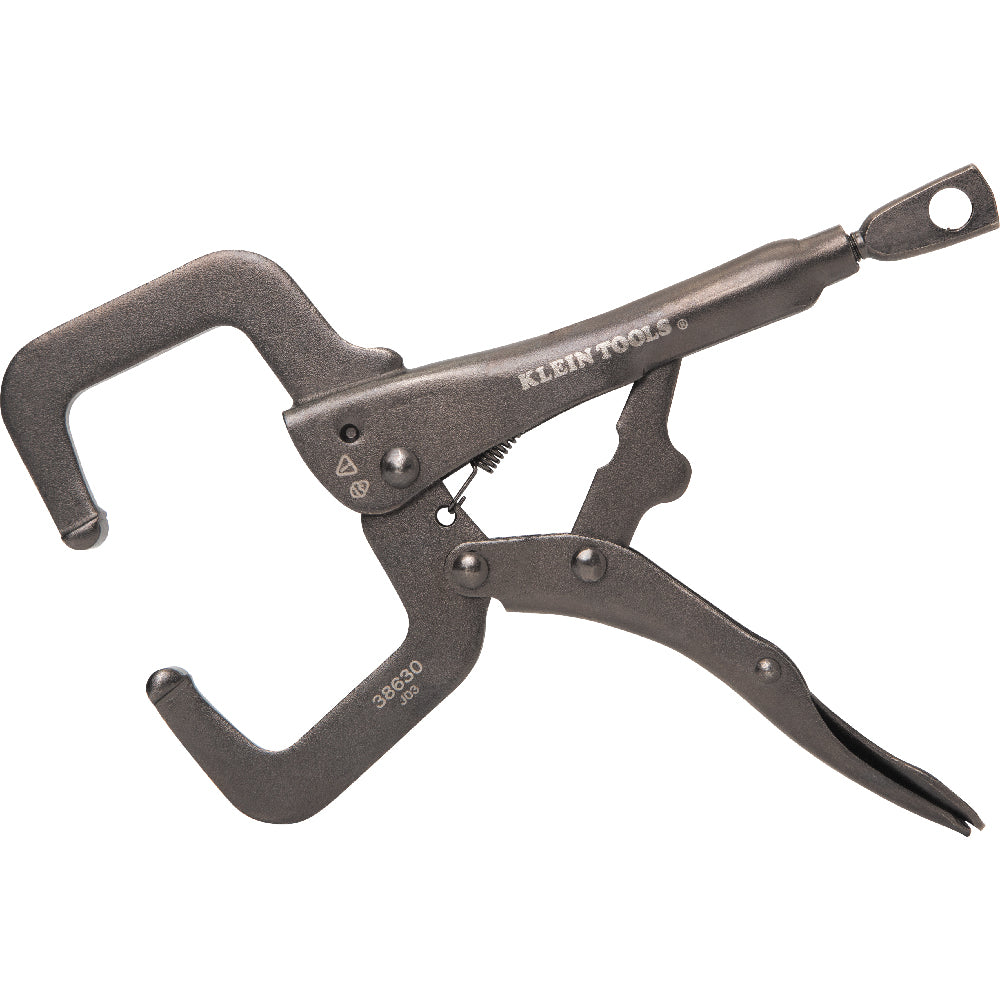 Klein Tools 38664 Locking Pliers Set, C-Clamp, Long Nose, Curved Jaw, 3-Piece - Edmondson Supply