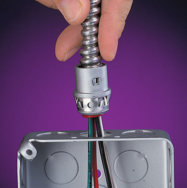 Arlington Industries 38AST SNAP²IT® Connector with Insulated Throat, MC Cable Connector - Edmondson Supply