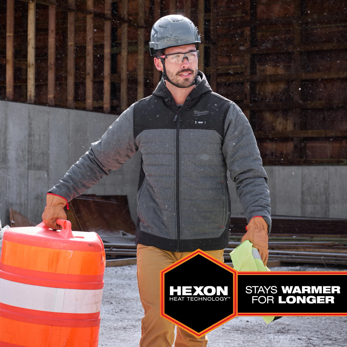 Milwaukee M102G-21XL M12™ Heated AXIS™ Quilted Jacket (Gray, Size XL) - Edmondson Supply
