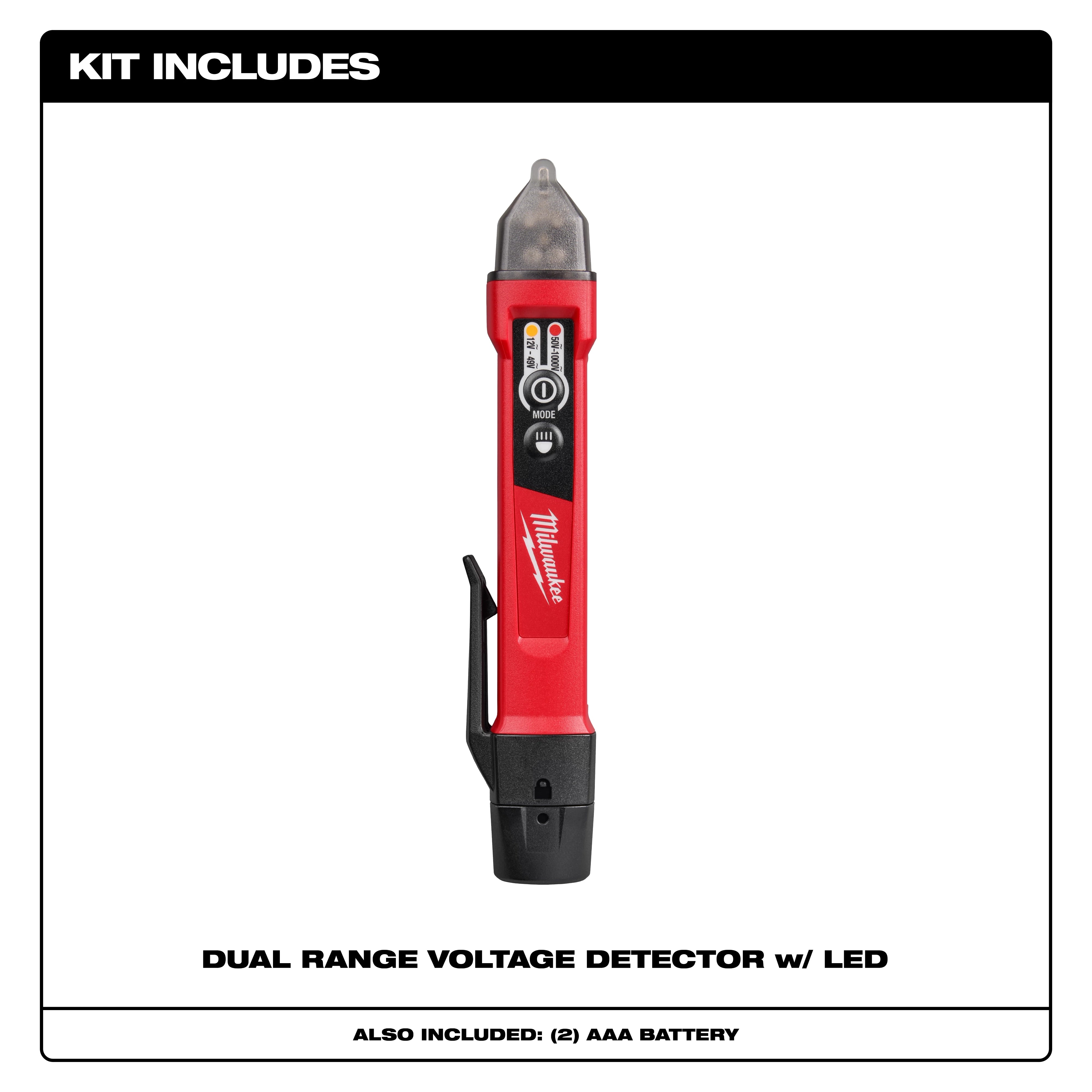 Milwaukee 3203-20 Dual Range Voltage Detector w/LED - Edmondson Supply