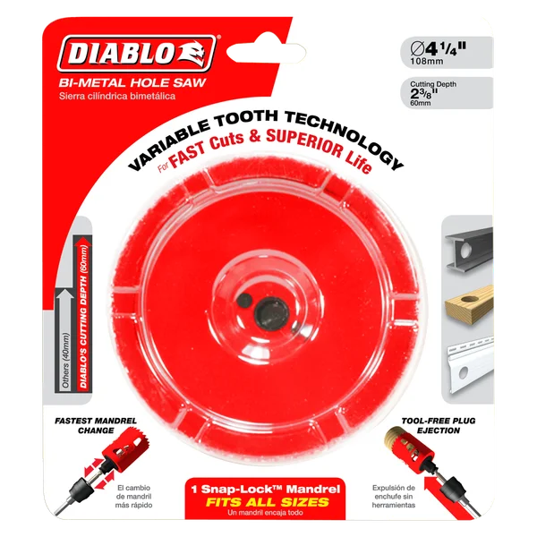 Diablo Tools DHS4125 4-1/8" Bi-Metal Hole Saw - Edmondson Supply