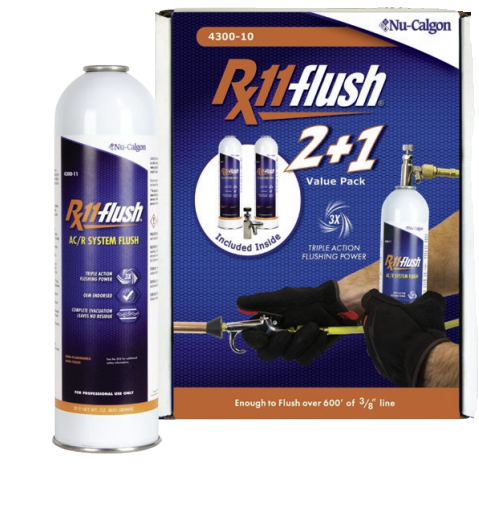 Nu-Calgon 4300-10 Rx11-flush 2+1 Display Pack, AC/R System Flush - Edmondson Supply