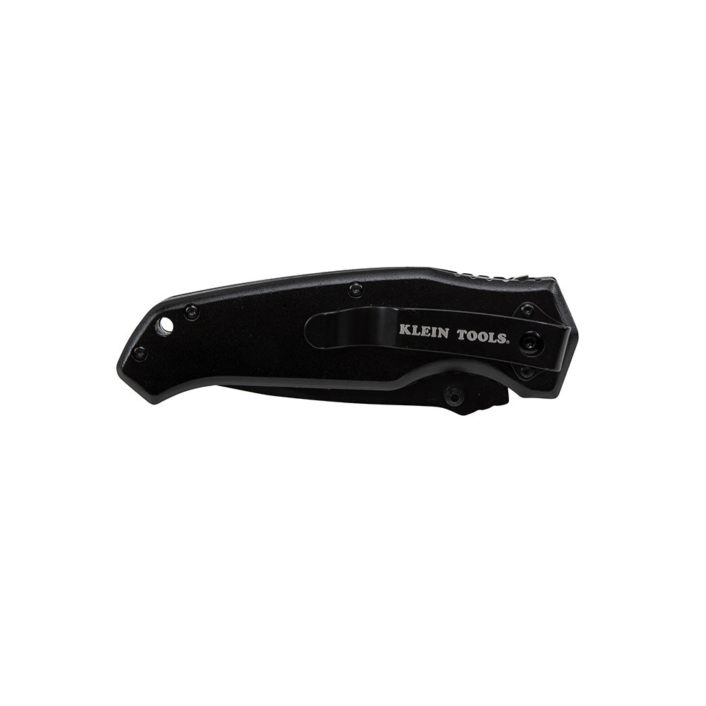 Klein Tools 44220 Pocket Knife, Black, Drop Point Blade - Edmondson Supply