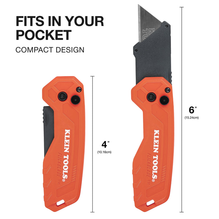 Klein Tools 44307 FLICKBLADE™ Subcompact Folding Utility Knife - Edmondson Supply