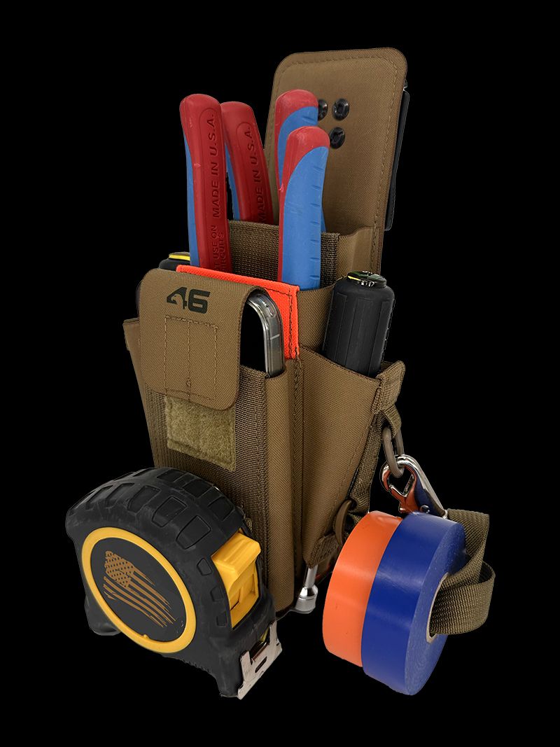 Atlas 46 Murphy Tool Speed Pouch Plus ROTATE/QUICK RELEASE Coyote/Orange - Edmondson Supply