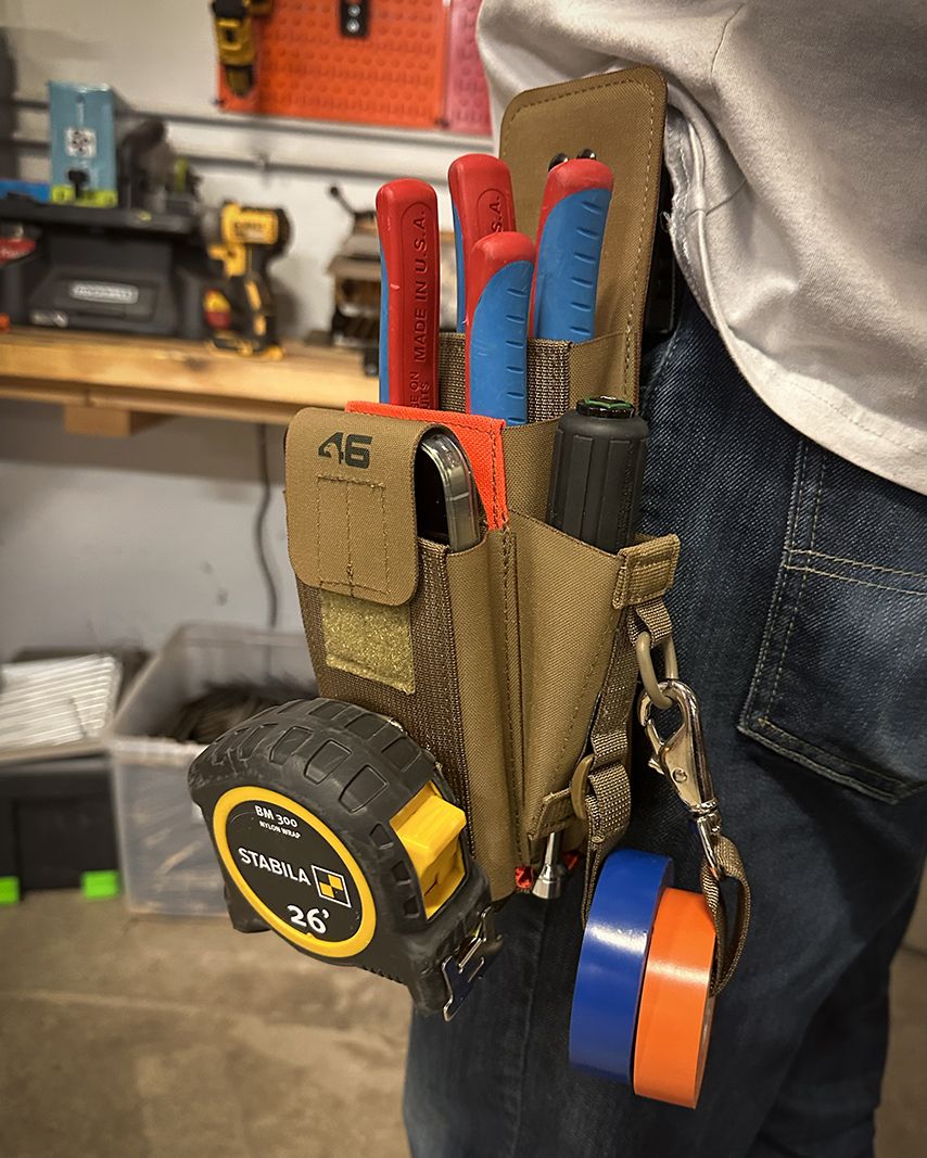 Atlas 46 Murphy Tool Speed Pouch Plus ROTATE/QUICK RELEASE Coyote/Orange - Edmondson Supply