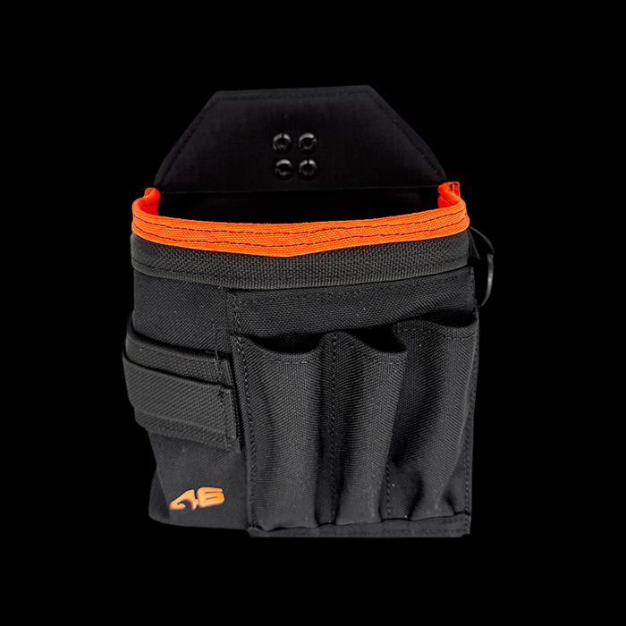 Atlas 46 Professional Technician's Pouch - ROTATE/QUICK RELEASE Black/Orange - Edmondson Supply