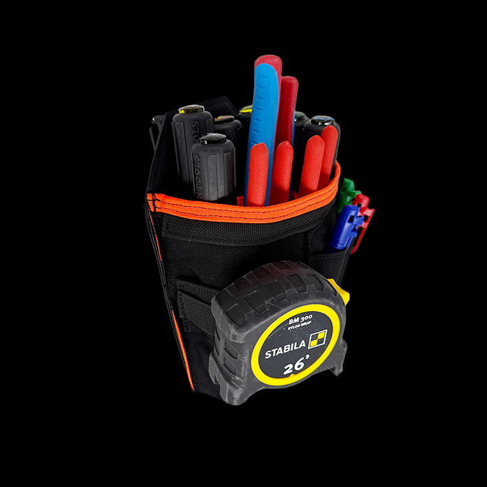 Atlas 46 Professional Technician's Pouch - ROTATE/QUICK RELEASE Black/Orange - Edmondson Supply