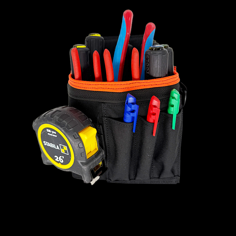 Atlas 46 Professional Technician's Pouch - ROTATE/QUICK RELEASE Black/Orange - Edmondson Supply