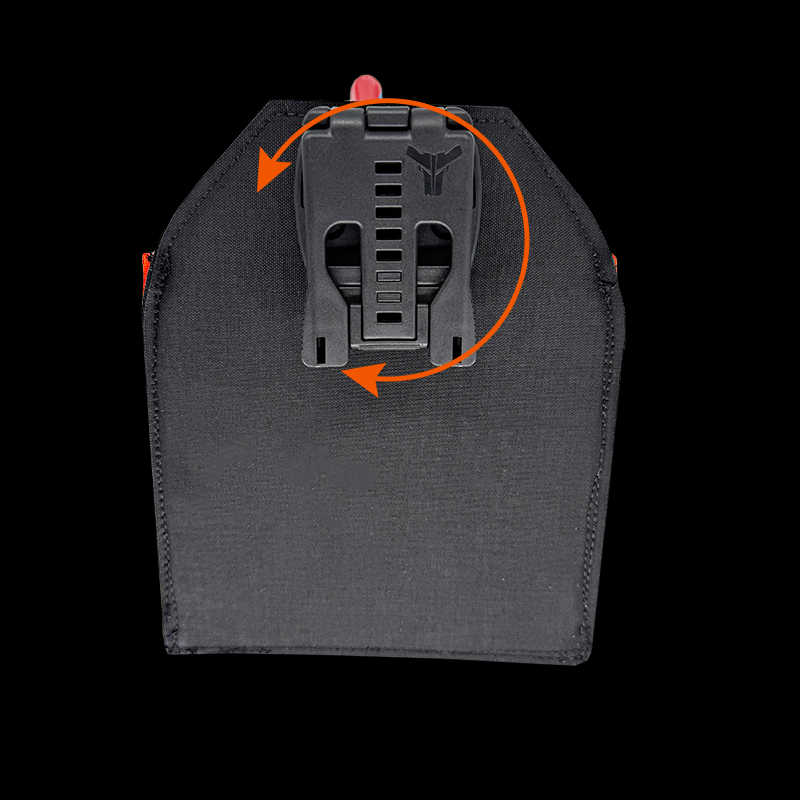 Atlas 46 Professional Technician's Pouch - ROTATE/QUICK RELEASE Black/Orange - Edmondson Supply