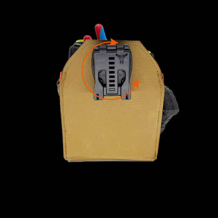 Atlas 46 Professional Technician's Pouch - ROTATE/QUICK RELEASE Coyote/Orange - Edmondson Supply