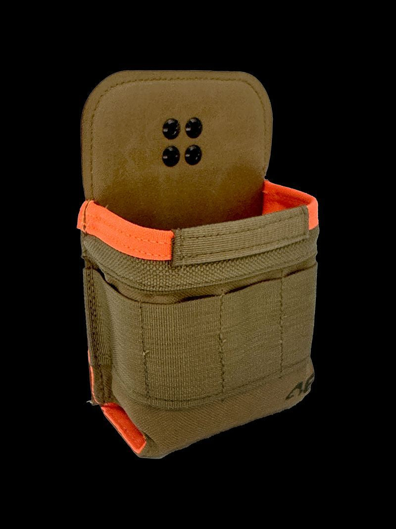 Atlas 46 AIMS™ Large Pro-Flex™ Tape Measure Pouch ROTATE/QUICK RELEASE Coyote/Orange - Edmondson Supply