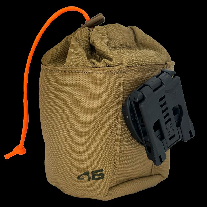 Atlas 46 Fastener Cinch Pouch ROTATE/QUICK RELEASE Coyote/Orange - Edmondson Supply
