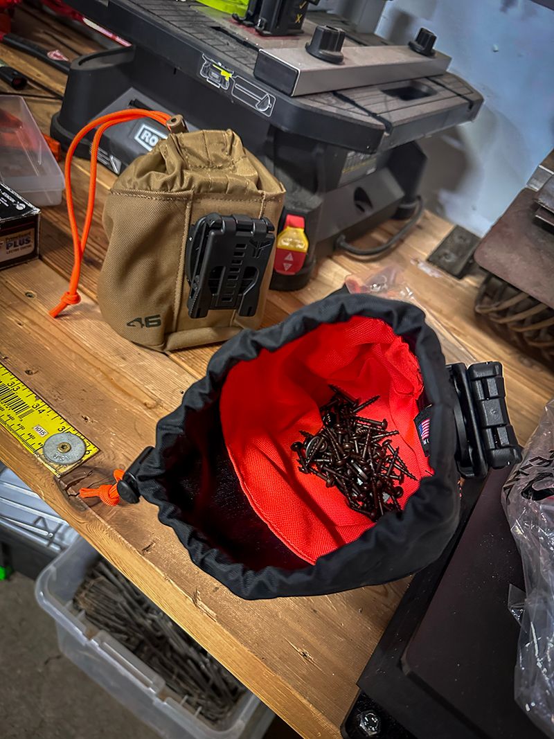 Atlas 46 Fastener Cinch Pouch ROTATE/QUICK RELEASE Black/Orange - Edmondson Supply