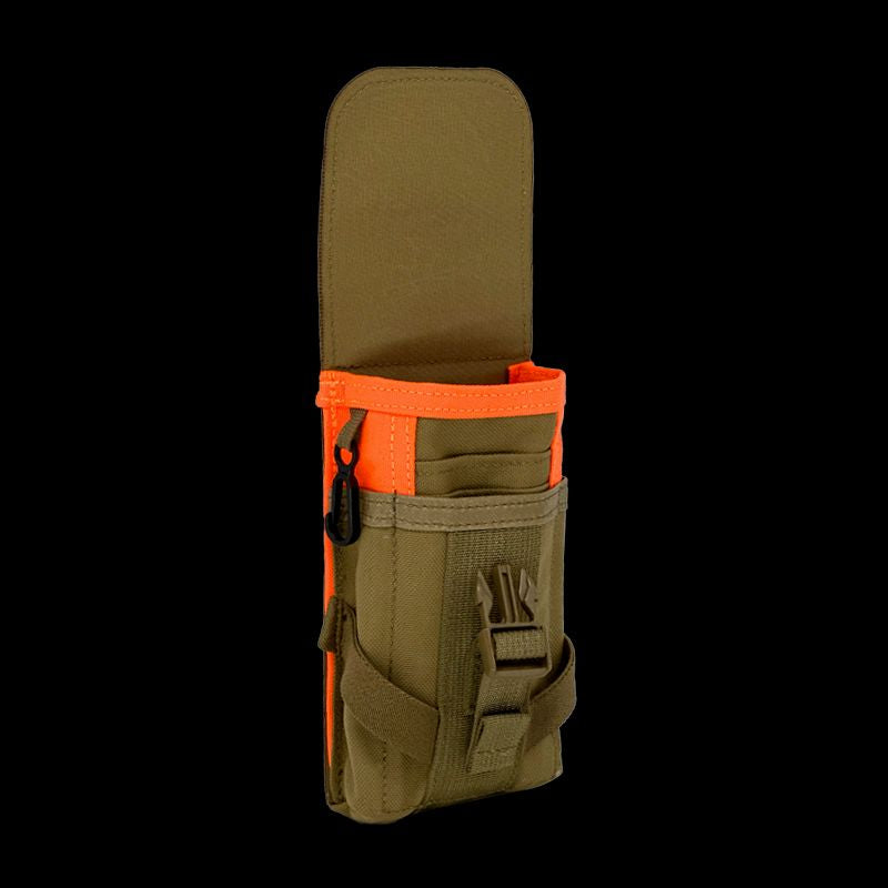 Atlas 46 Flapped Mobile Phone Pouch ROTATE/QUICK RELEASE Coyote/Orange - Edmondson Supply