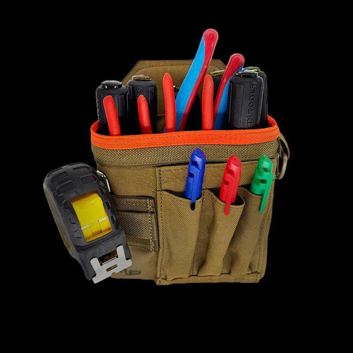 Atlas 46 Professional Technician's Pouch - ROTATE/QUICK RELEASE Coyote/Orange - Edmondson Supply