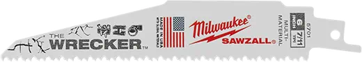 Milwaukee 48-00-5701 SAWZALL® WRECKER Multi Material Blade 6" 7/11TPI 5pk