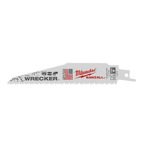 Milwaukee 48-00-5701 SAWZALL® WRECKER Multi Material Blade 6" 7/11TPI 5pk - Edmondson Supply