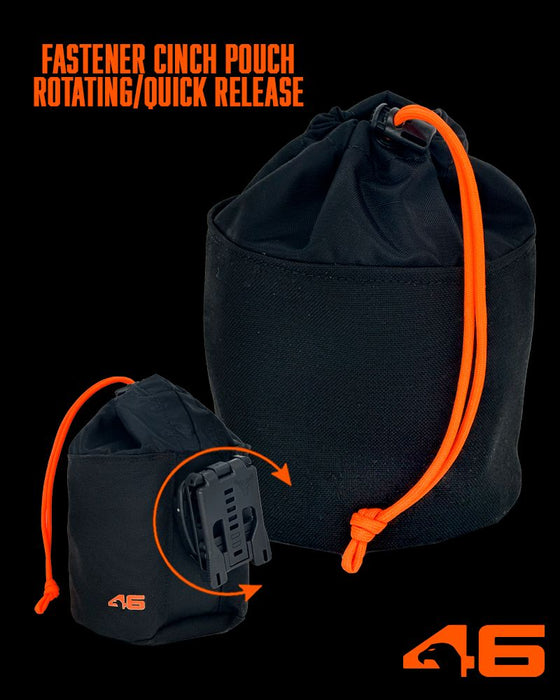 Atlas 46 Fastener Cinch Pouch ROTATE/QUICK RELEASE Black/Orange - Edmondson Supply