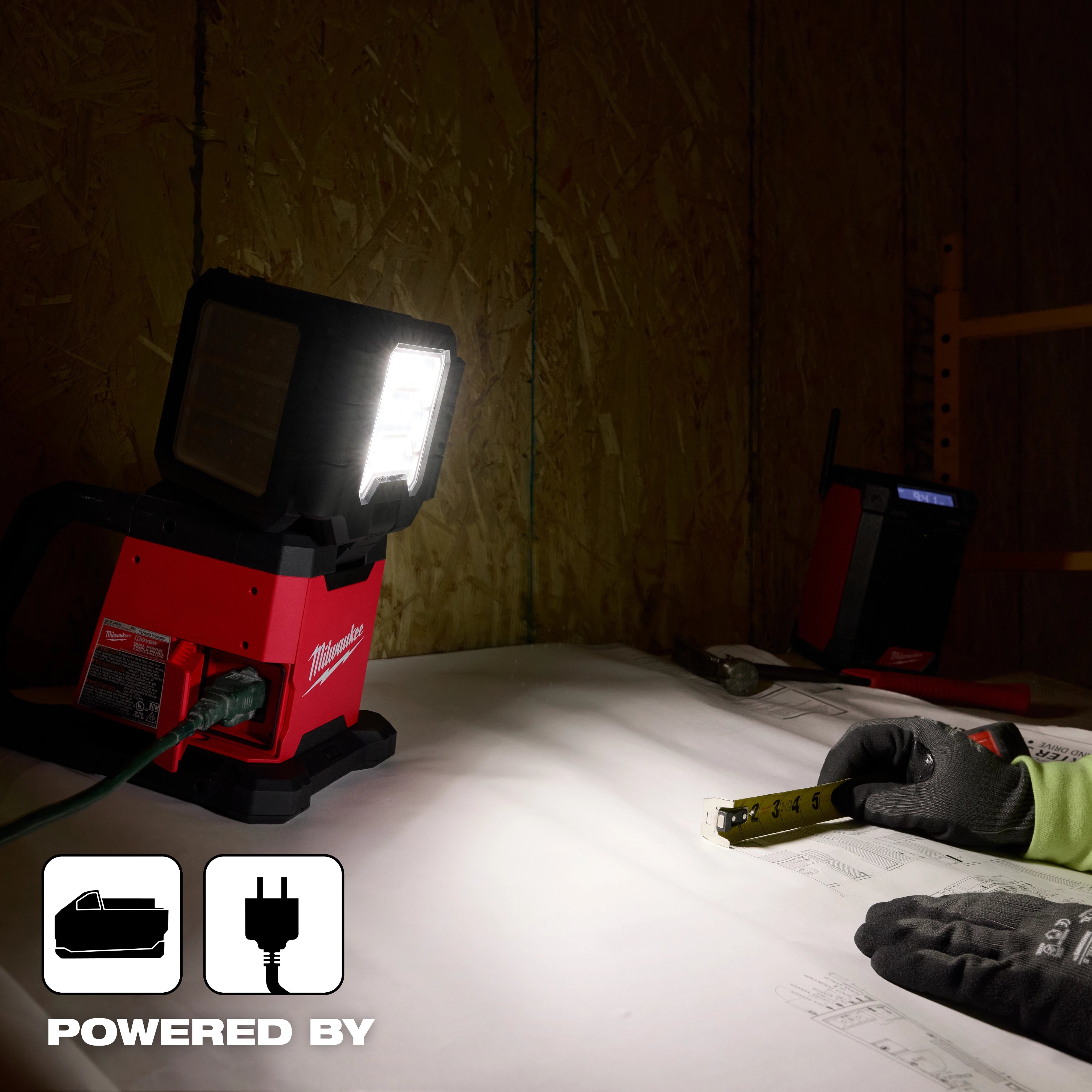 Milwaukee 2368-20 M18™ ROVER™ Dual Power Triple-Panel Flood & Area Light - Edmondson Supply