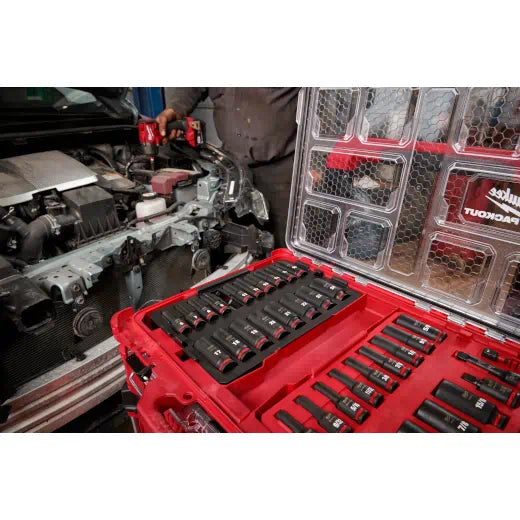 Milwaukee 49-66-6805 SHOCKWAVE Impact Duty™ Socket 3/8” Dr 36PC PACKOUT Set - Edmondson Supply