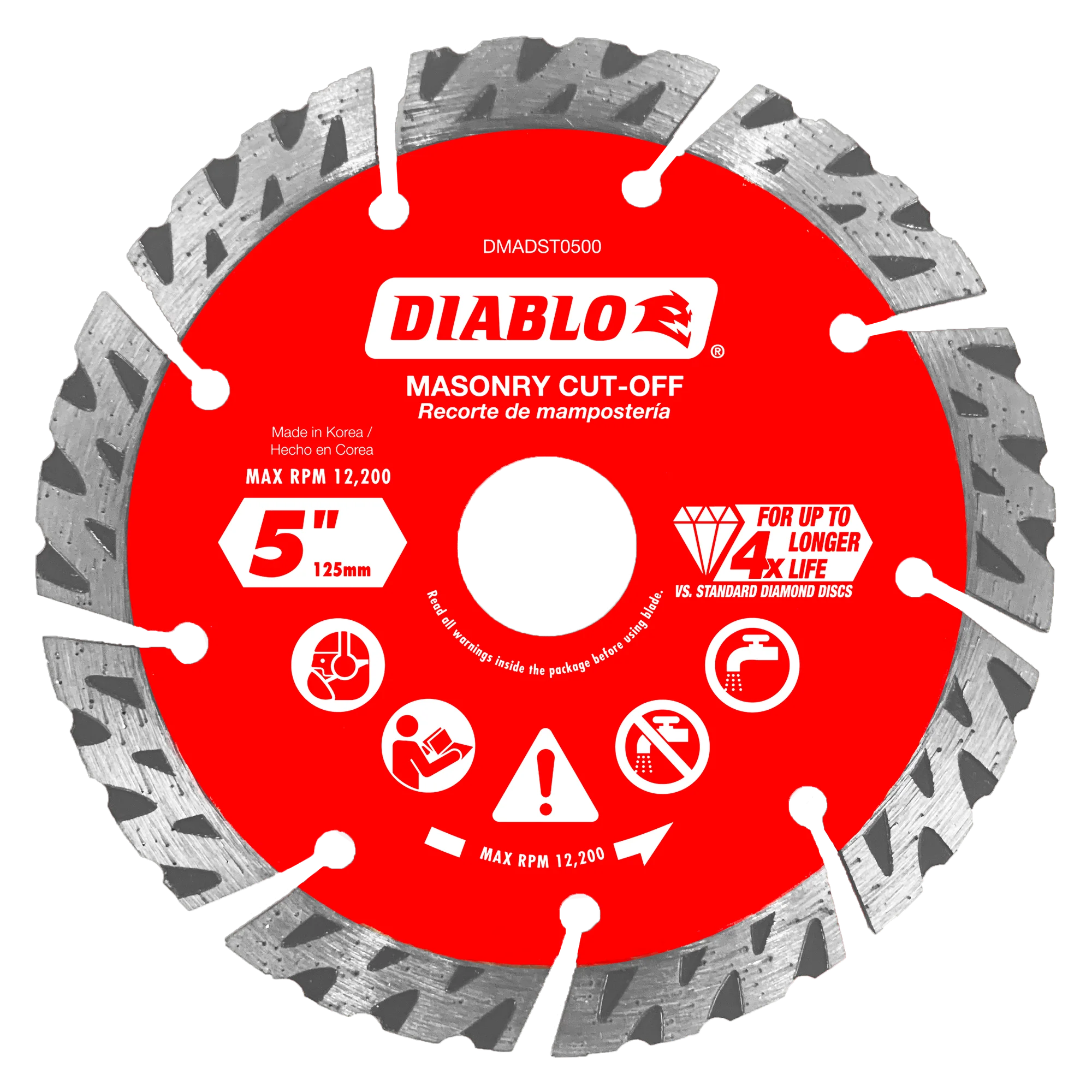 Diablo Tools DMADST0500 5" Diamond Segmented Turbo Masonry Cut-Off Blade - Edmondson Supply