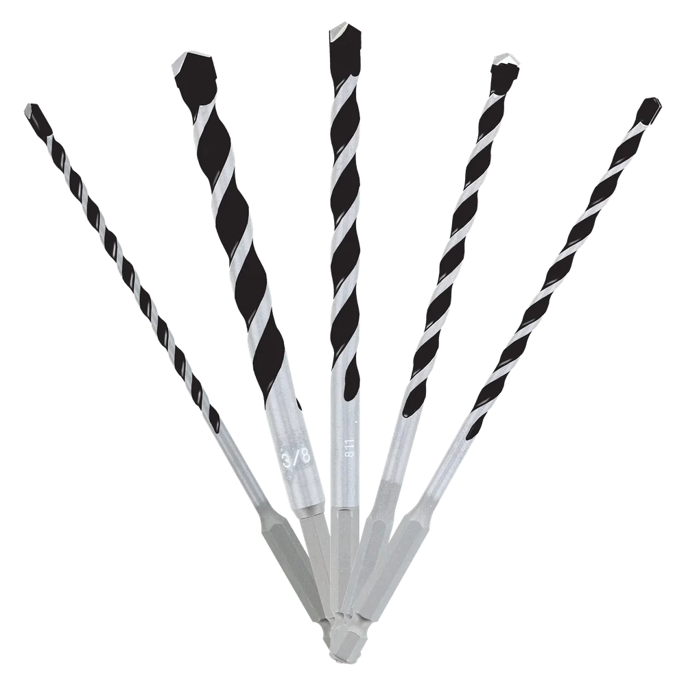 Diablo Tools DMAMM1190-S5 5 pc Multi‑Material Carbide Tipped Hammer Drill Bit Set - Edmondson Supply