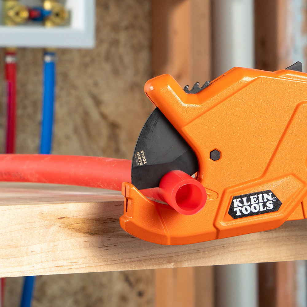 Klein Tools 50044 1-1/4-Inch Precision Ratcheting PVC Pipe Cutter - Edmondson Supply