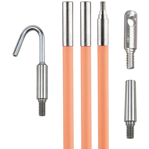 Klein Tools 50153 Lo-Flex Glow Fish Rod, 15-Foot - Edmondson Supply